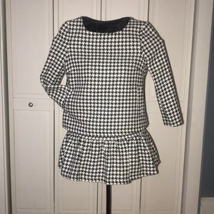 Houndstooth Top and Frill Hem Skirt Set